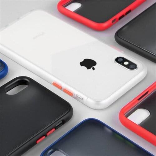 Phone Case For iPhone X XS XR Max 8 7 6 6s Plus 11 Pro Max Shockproof Transparent Matte Hybrid Silicone Clear Soft Back Cover