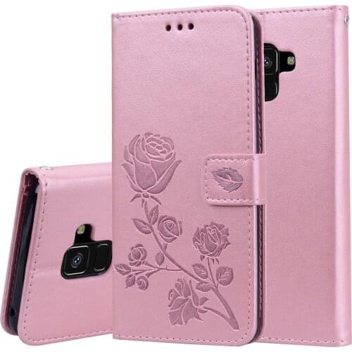 Case For Samsung Galaxy A8 2018 Case Samsung A8 Plus Cover Flip Leather Wallet Luxury Stand Folding Magnetic Case Protector