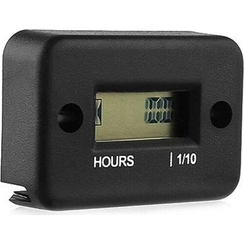 Digital Hour Meter Waterproof Digital LCD Display Hour Meter Gauge Engine Inductive Motorcycle Generator Boat Engines Counter