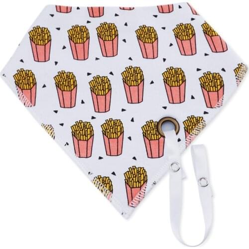 Baby Bibs Triangle Double Cotton Cartoon Print Saliva Towel Baby Boys Girls Feeding Apron Cotton Bandana Childrens Bib