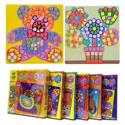 Kids Sticker Toys Fun Mosaic Children Art Craft Kit Kid Play Activity Decoration 3D Mosaics Puzzle Creative Sticker Game