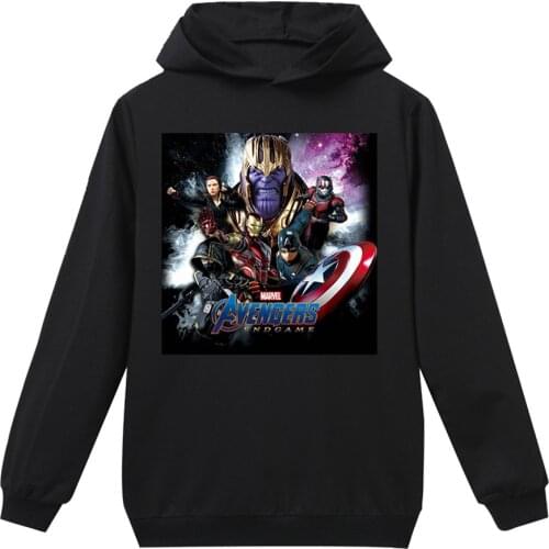 Marvel Kids Hoodies Girls Boys The Avengers Thanos Ironman Captain American Sweatshirt Kid Clothes Tops Toddler Child Sportswear