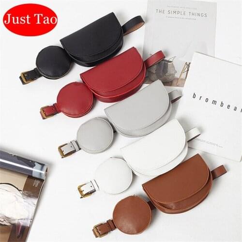 DHL Free Shipping! Just Tao Womans Fashion leather fanny packs Girls 2020 new style waist bags Ladys small phone Bags JTD081