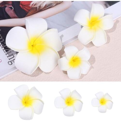 Elegant Hair Accessories Women Girl Simulation Beach Seaside White Plumeria Hairpin Flower Hair Clip