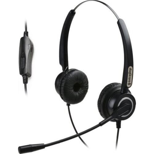 Volume and Mute Switch headset for call center ,office headset with 4-pin RJ9 Plug headset for most office telephones