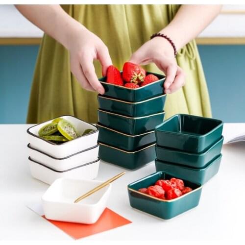 Ceramic split snack Household Nordic simple candy creative snack dry fruit plate hot pot dipping sauce seasoning plate