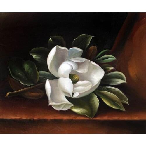 Beautiful Flower Painting for Kitchen The Magnolia Blossom, 1888 by Martin Johnson Heade Canvas Art Painting Still Life