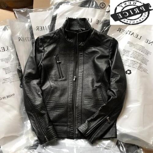 Genuine Leather Natural Jacket Mens Clothing 2021 Streetwear Sheepskin Coat Men Real Leather Bomber Jackets Male Jacket