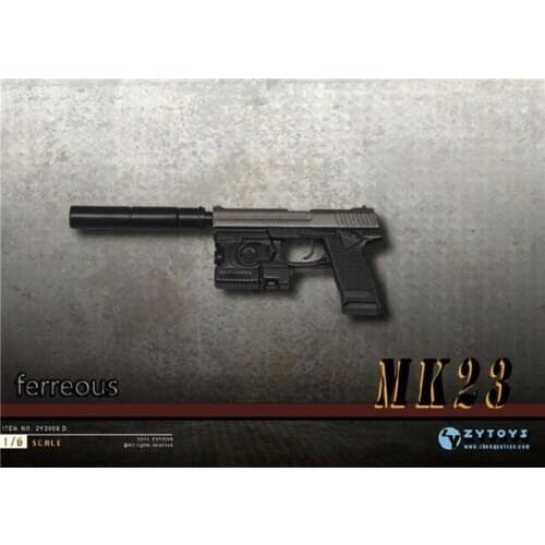 Scale 1/6 ZY2009D MK23 SOCOM gun weapon gun model 1/6 miniature toy F 12" Figure Model Toys Gift
