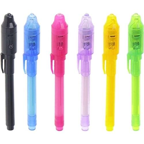 Invisible Ink Pen Spy Pencil With Magic Marker Of UV Light For Secret Messages And Parties For Children