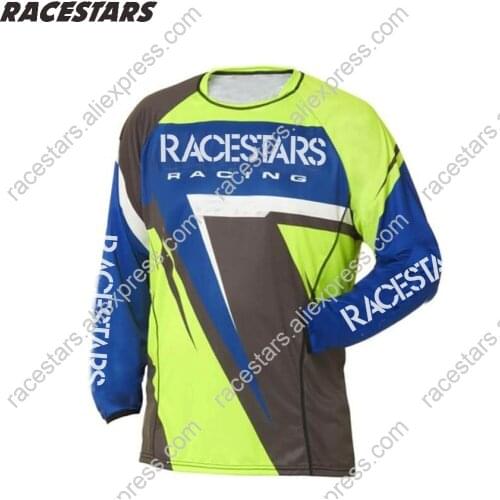 NEW RACESTARS Motorcycle Mountain Bike Team Downhill Jersey MTB Offroad DH MX Bicycle Long Motorcycle Shirt Motocross MTB Jersey