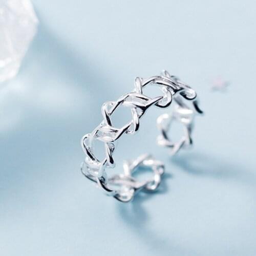 New Gothic Men Open Adjustable Size Star David Rings for Women Wedding Ring Jewelry Valentines Day GIFT 2021