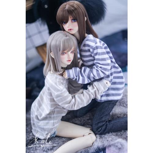 BJD doll clothes suitable for 1/3 1/4 Uncle size striped bottom shirt hoodie top 2 color doll accessories