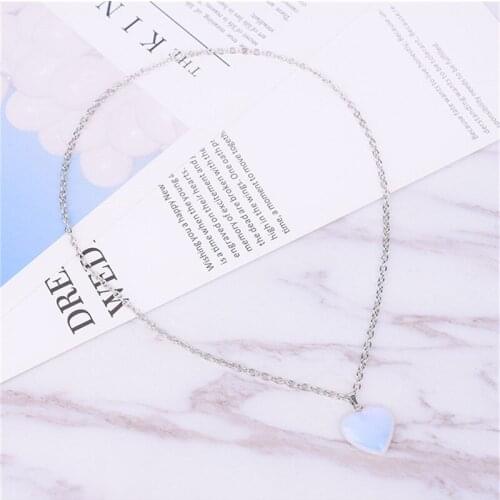 Druzy Star Pendant Necklace Natural White and Blue Opal Pendant Necklace Simple Jewelry for Girl Lady Best Gift