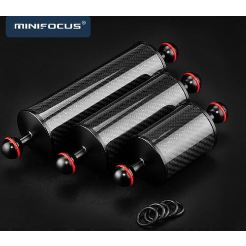 Diving 2PCS 10in Carbon Fiber 1inch Dual Ball Floating Arm for Buoyancy Underwater Tray Camera System