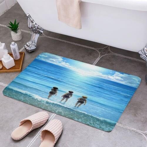 Attack on Titan Sea Anti-slip Doormat Vacuuming Water Absorbing Kitchen Bedroon Bath Floor Mats Home Entrance Home Decora