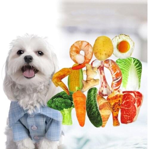 Puppy Molar Balls Colorful Food Shaped Food Grade Teeth Grind Pet Toys Bite Resistant Dog Training&Playing Supplies