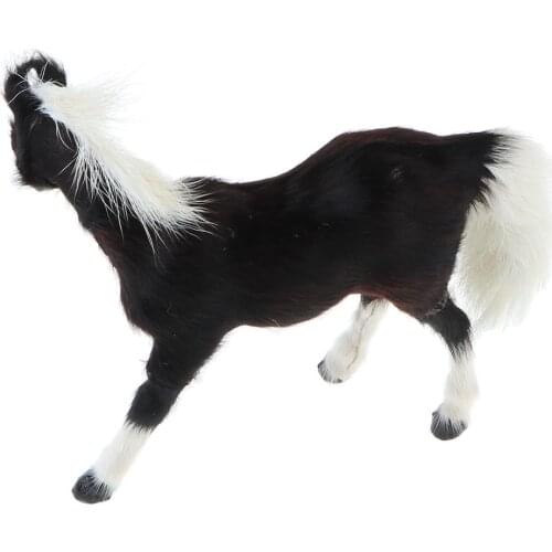 Realistic Well-crafted Faux Fur Horse/ Cat Animal Model Figures Home Decor
