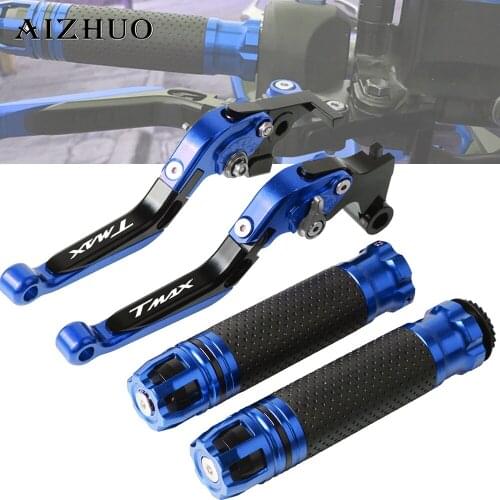 Motorcycle Brake Clutch Lever+Handle Grips Handlebar For YAMAHA TMAX530 TMAX500 T-MAX T MAX 530 500 2008-2018 2016 2015 2014