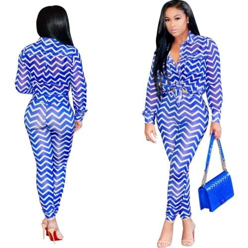 Sexy two piece set women tracksuit Stripe wave womens two piece sets 2019 Fashion Casual outfits crop top cropped tops