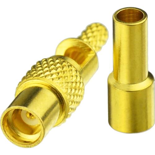 Superbat MMCX Crimp Jack Straight RF Coaxial Connector for Cable 1.13mm,1.37mm RG178
