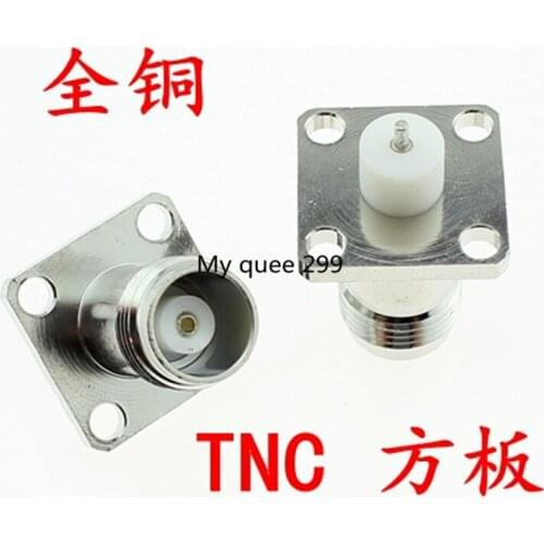 TNC-KFD band flange with four holes can be fixed with TNC motherboard square board TNC small square plate 17.5*17.5