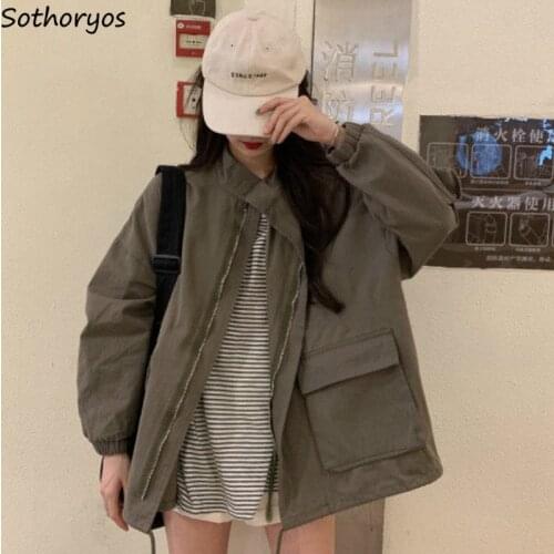 Trench Women Spring Oversize 2XL Loose Solid Trendy Casual Ins Korean Style Cargo Simple All-match Outwear Womens Coats Chic BF
