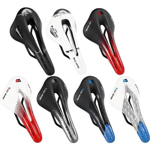 Ultralight Bike Seat Men Women PU Breathable Cut Out Ergonomics Cycling Saddle Cushion Seats Repair Component