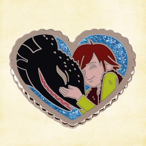 Viking Hiccup and Toothless dragon Friendship enamel pin Chris Sanders fantasy film brooch jewelry badge