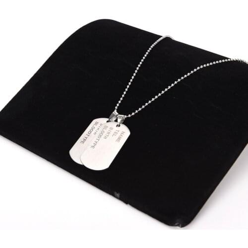 Military Army Dog Tags Mens Pendant Link Chain Necklaces Classic Stainless Steel Man Necklace Jewelry Choker Gifts