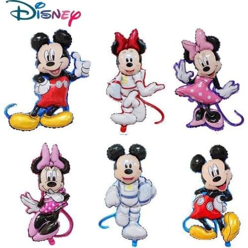 Disney Mickey Minnie Mouse Foil Balloons 112cm Cartoon Kids Birthday Party Decoration Gifts Baby shower Party balons Toys Globos
