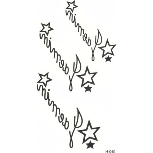 Star Temporary tattoo sticker Gold Tattoo xha tatouage temporaire Temporary Body Arts flash tattoo henna tattoo maquiagem