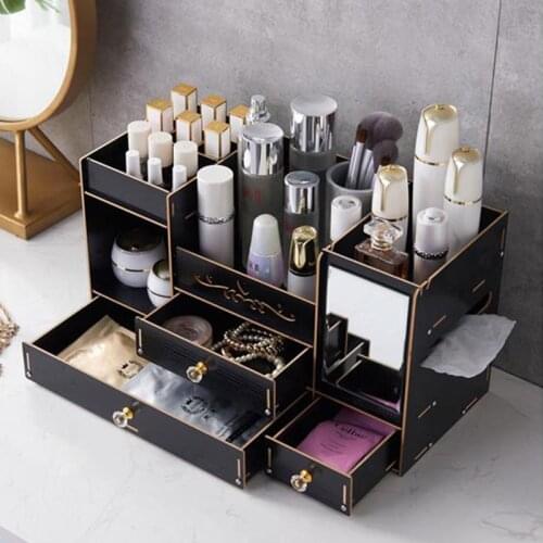 Drawer Cosmetics Storage Box Large Size Boxes Dormitory Finishing Skin Care Desktop Dressing Table Lipstick Brush Storages Rack