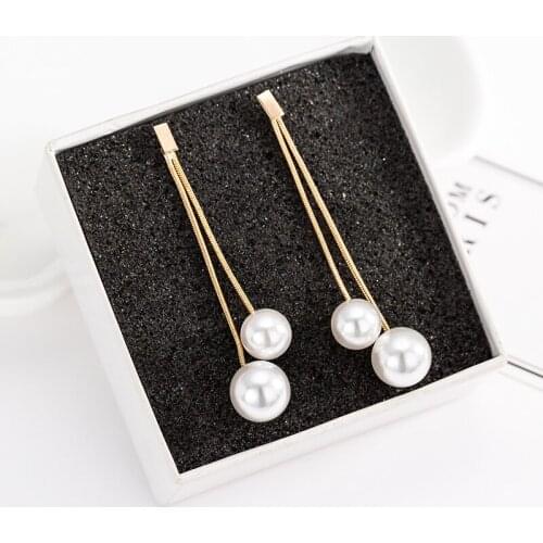 YFJEWE Statement Multiple Pearls Long Dangle Earrings Jewelry Vintage Gorgeous Wedding Chandelier Earrings for Women E552