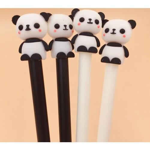 2 Pcs/lot Cute Panda Animal Gel Pen Ink Pen Promotional Gift Stationery School & Office Supply