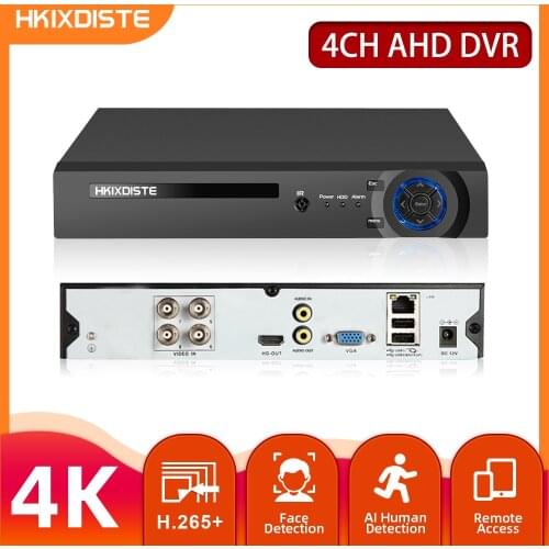 4K 4 Channel Hybrid DVR H.265 8MP 8CH CCTV Video Surveillance DVR Recorder AHD 4CH Video Camera Recorder for CCTV Camera Kit 5MP