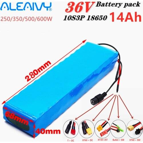 Electric scooter 36V Battery 10S3P 14Ah 18650 Battery pack 500W 36v lithium electric bike battery Rechargeable li-ion battery