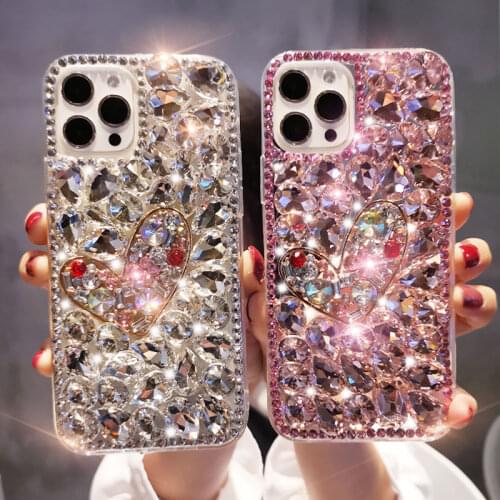 Jewelled Rhinestone Crystal Acrylic Phone Case For Samsung A21s A21 A20s A20e A20 A12 A11 A10s A10e A10 M80s M60s M51 Cover