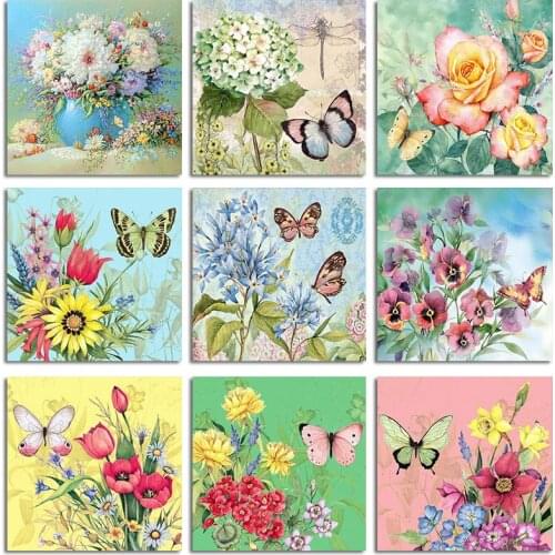 Full Drill 5D Diy Diamond Painting Flower 3D Diamond Embroidery Mosaic Picture Of Rhinestones Wall Art Handmade Gift Home Decor