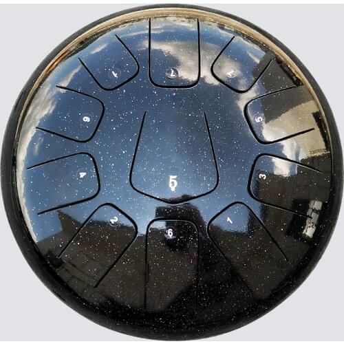 AS TEMAN TANK DRUM HANDPAN INSTRUMENT C MINOR STARRY SKY SERIES BLACK STEEL TONGUE DRUM WITH GIFT SUITABLE FREE SHIPPING IN US