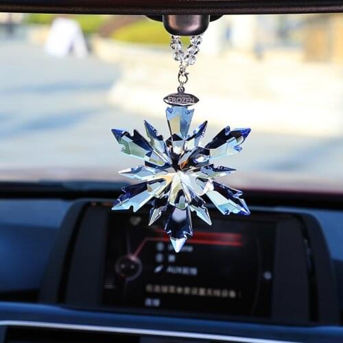 Car Pendant Car pendant Hanging ornaments Ornament Crystal snowflake Rearview mirror accessories Vehicle Pendant
