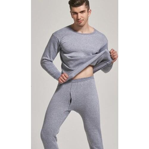 Velvet Thick Fall/Winter Thermal Underwear Set for Men Long Warm Thermal Underwear for Men Suit Long Men