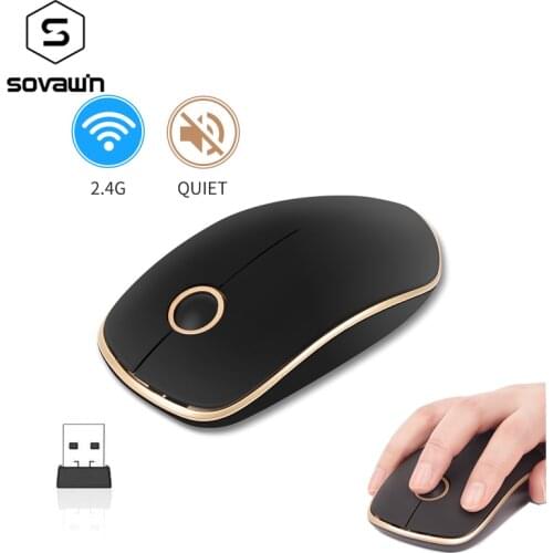 Sovawin 2.4G Wireless Bluetooth Mouse 1600 DPI Bluetooth Silent Mini Mouse Mute Office Notebook USB Optical Mice For PC laptop