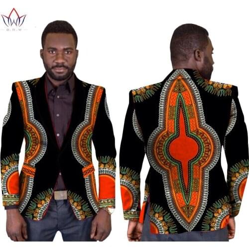 BRW M-6XL New Style African Mens Clothes High Quality Blazer Men Single Button Regular African Dashiki Men Print Clothing WYN169