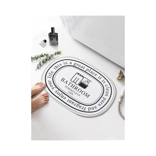 Household Bathroom Diatomaceous Earth Bibulous Carpet Non-Slip Door Shower Room Quick Dry Mat