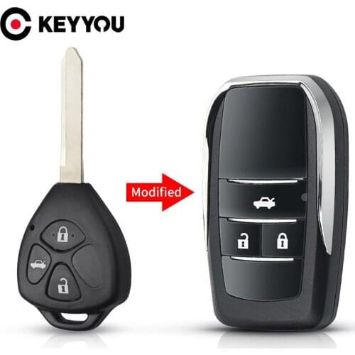 KEYYOU TOY47/TOY43 Modified For Toyota Camry Corolla RAV4 Matrix Reiz Avalon Venza Modified Remote Key Shell Case 2/3/4 Buttons