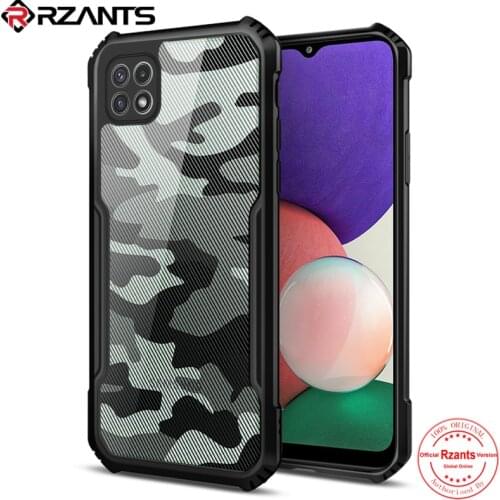 Rzants For Samsung Galaxy A22 4G 5G M32 Case Hard Camouflage Protection Slim Thin Small Hole Cover