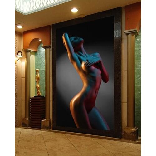 Customized beautiful sexy nude beauty painting porch decorative painting factory wholesale wallpaper mural custom photo wall