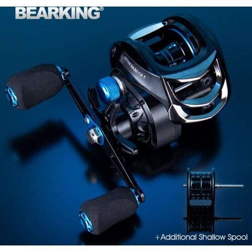 BEARKING Baitcasting Reel 8kg Max Drag 7.2:1High Speed Reel Fishing Casting Fishing Pesca Bait casting Reel