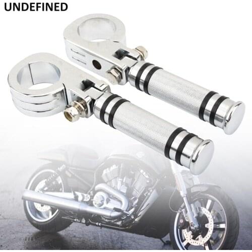 Highway Foot Pegs Mount Clamps 32mm Engine Crash Bar 1 1/4" Footrests for Harley Touring Electra Road Glide FLHR Dyna Softail